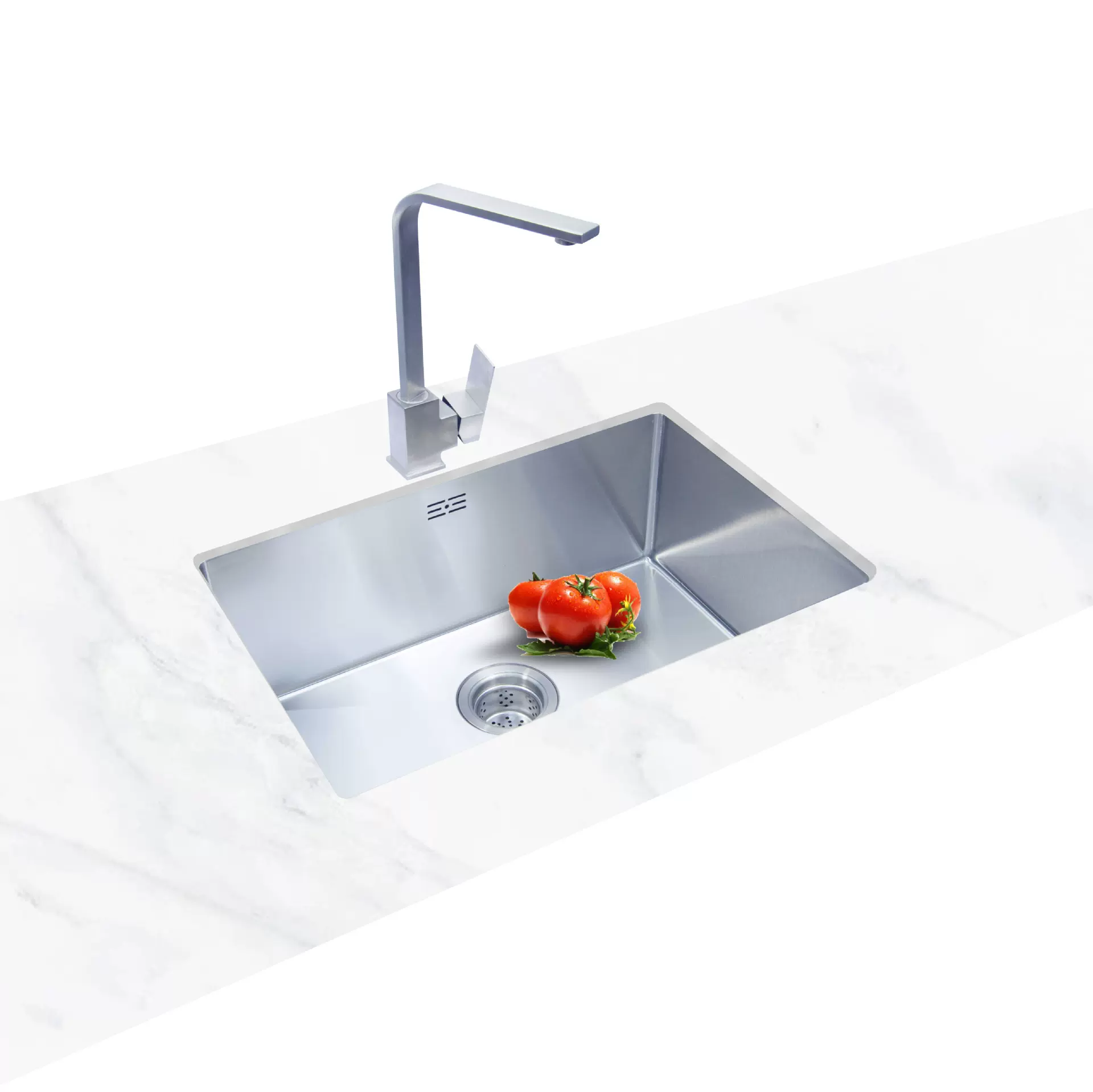 厨房304不锈钢水槽单槽大理石台下盆洗菜盆水池小尺寸纯手工槽