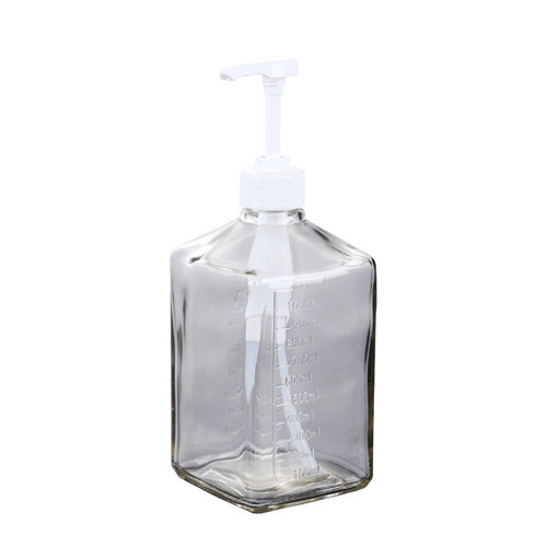 Sugar pressure bottle hand-pressed glass plastic fructose pressure bottle quantitative squeeze syrup bottle with scale manufacturer wholesale