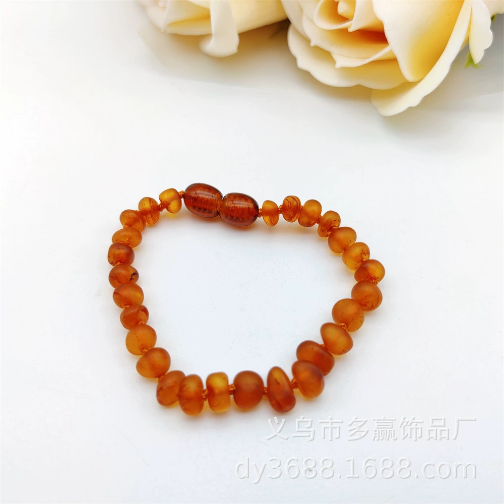 Балтийский янтарь маленький ребенок подарок ручной шампур скраба 15CM нерегулярный янтарный браслет Розничная партия