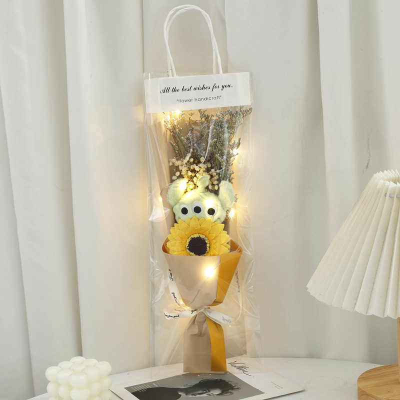 Bolsa del día de la madre muñeca de tres ojos, ramo seco de muñecas, regalo de cumpleaños de San Valentín para novia, esposa y novia