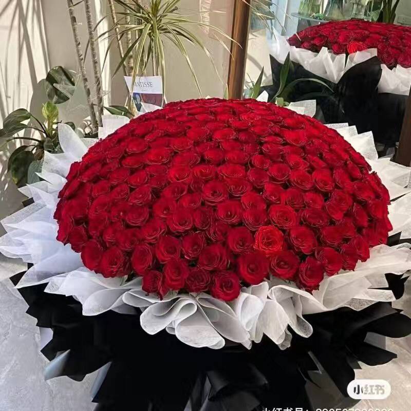 [칭] 붉은 장미 199송이 + 실 + 램프