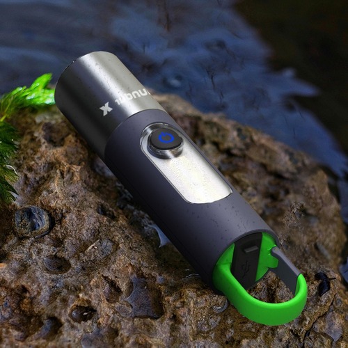 White laser flashlight multifunctional mountaineering hook camping lampshade side light strong light monkey flashlight