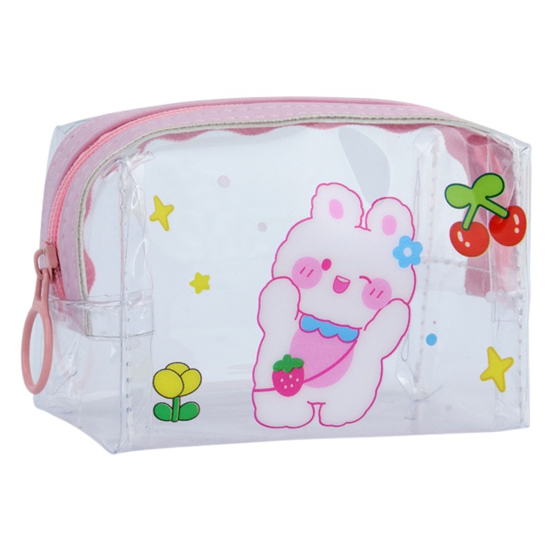 Monedero transparente, bolsa de almacenamiento digital portátil, bolsa impermeable para auriculares de PVC, bolsa para cable de carga de datos, mini bolsa para lápiz labial