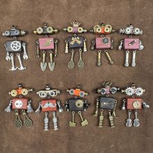 手工朋克机器人吊坠挂件潮玩摆摊项链手机链男女生项链坠饰品