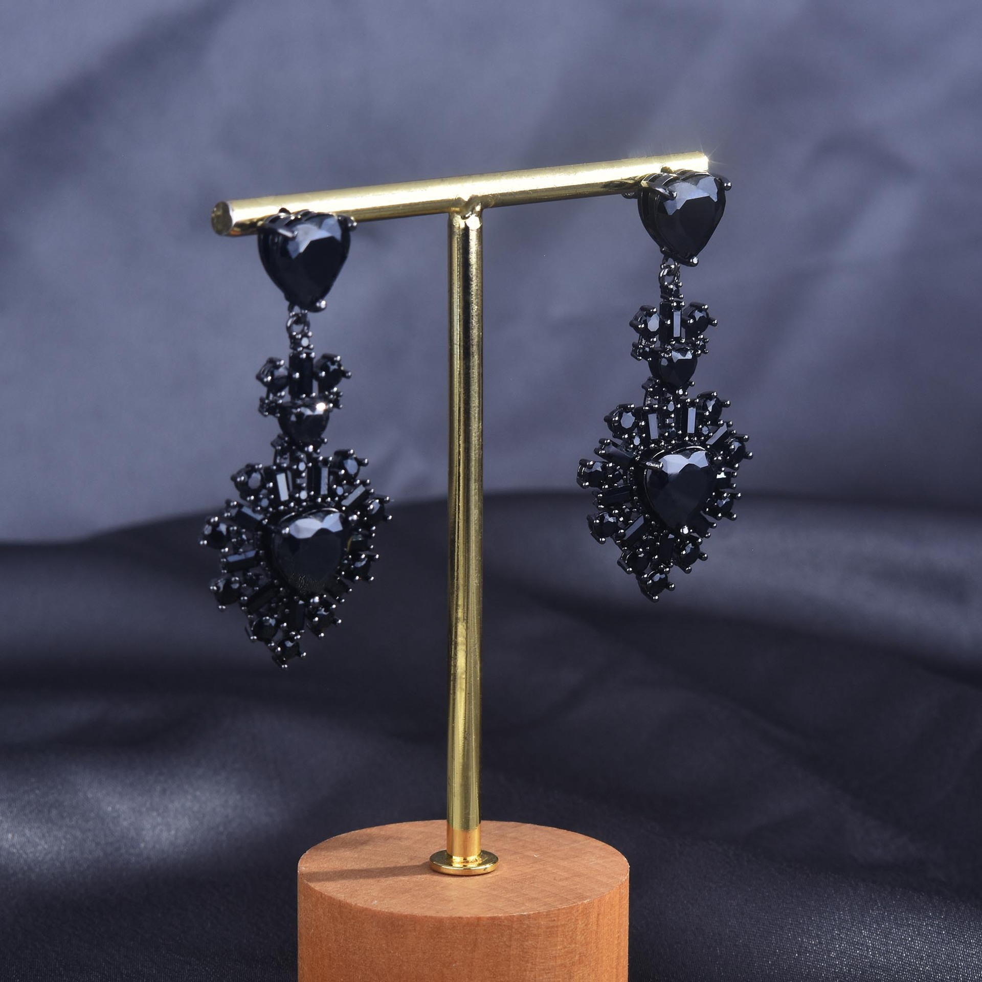 Corazón Cobre Piedras Preciosas Artificiales Pendientes Pendientes display picture 2