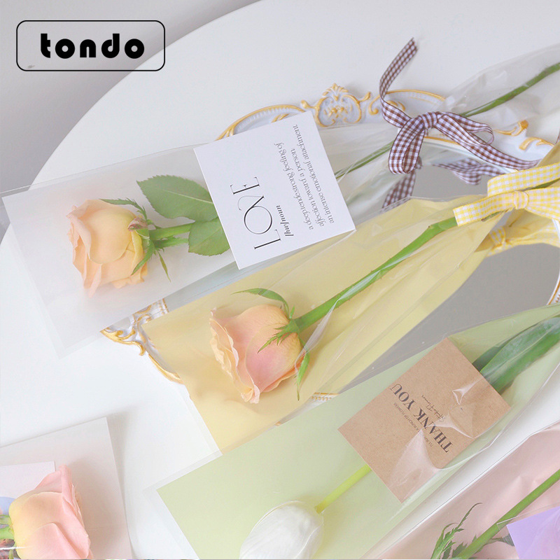 (procesamiento personalizado) macarón de color sólido bolsas de paquete de flores materiales de embalaje