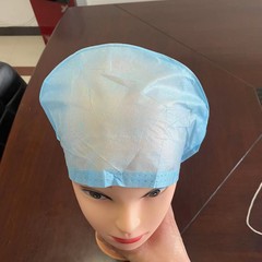 新品批发一次性无纺布帽子食品医用厨房清洁帽 防尘防灰透气帽子