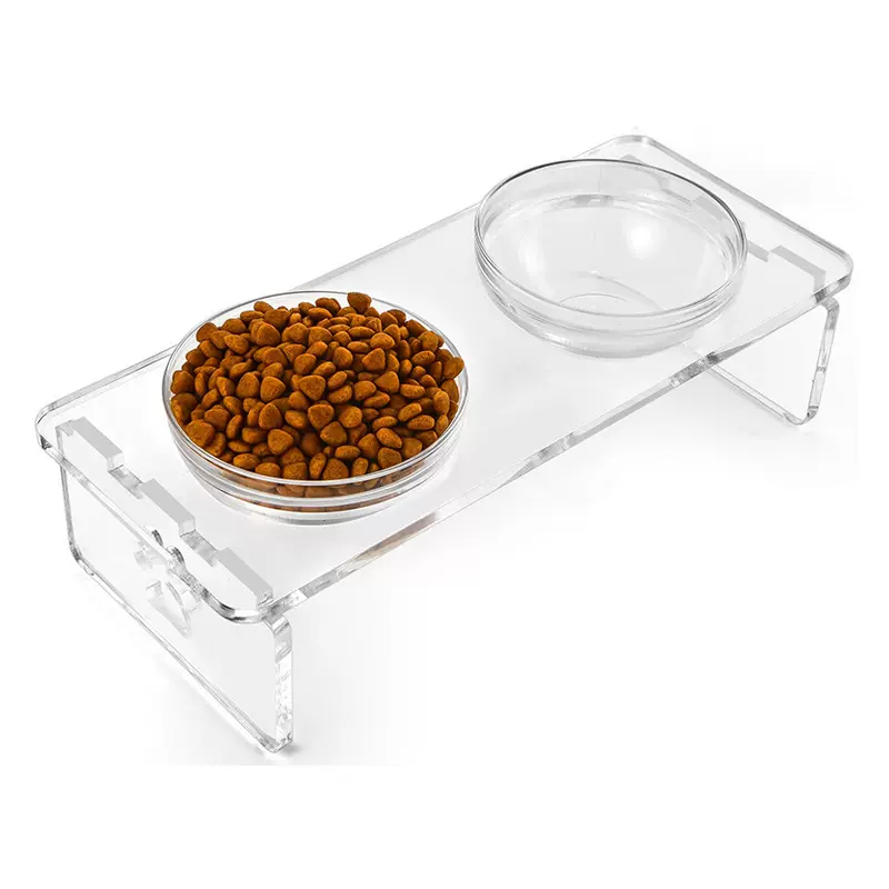 定制亚克力喂食支架增高架宠物喂食器支架适合小型犬中型猫礼物