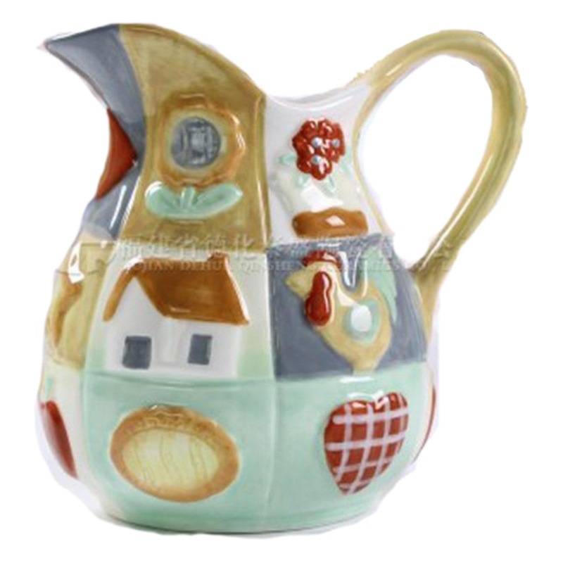 Casa de cerámica Qin Sheng pequeña taza de agua de dibujos animados para niños pequeños taza de leche con taza