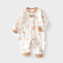 婴儿连体衣宝宝新生儿无骨春秋纯棉哈衣男女宝宝婴幼儿童装爬服
