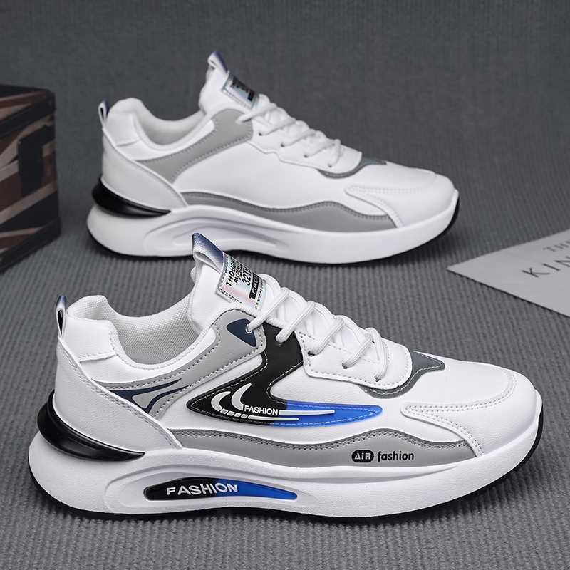 Tenis Casuales de Correr para Hombre, Piel Sintética y PVC, Transpirable, Ligero, para Uso Diario