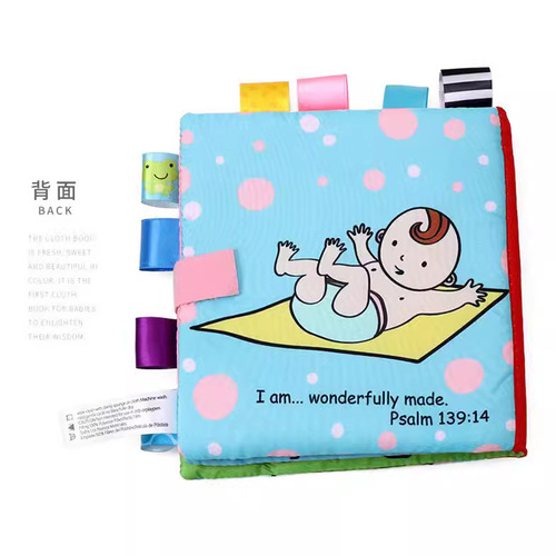 God created my baby label cloth book newborn blessing educational enlightenment early education book cannot be torn but can be chewed