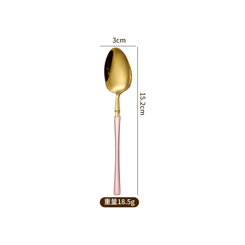 Cuchara de té de oro rosa_2