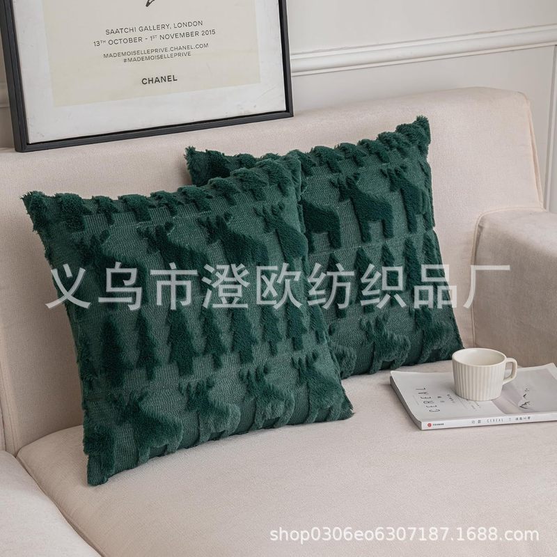 跨境抱枕套 现货圣诞树五角星沙发抱枕套圣诞节装饰节日礼物批发|undefined