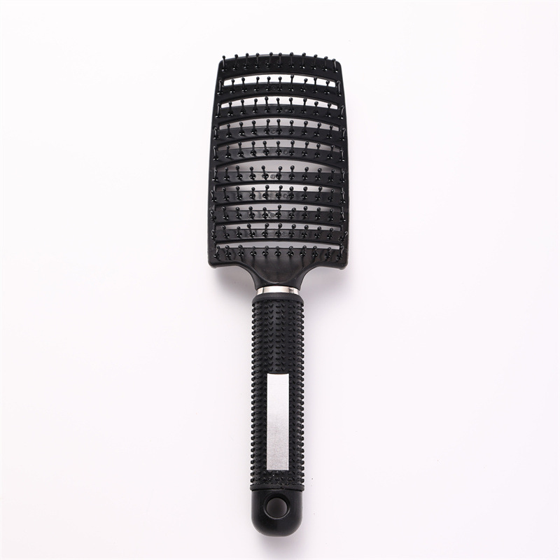 Peine de costilla dorada Cabello de cabeza esponjoso para niñas Peinado doméstico Cabello largo Cabello rizado Limpieza del cuero cabelludo Masaje Peine de curva grande