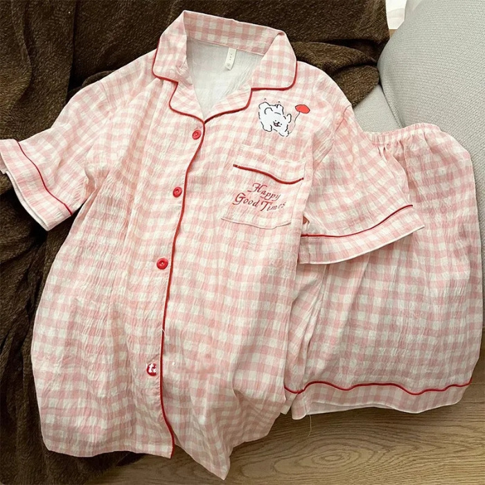 XDD-1847 # 핑크와 블루 쿠키 베어 소녀