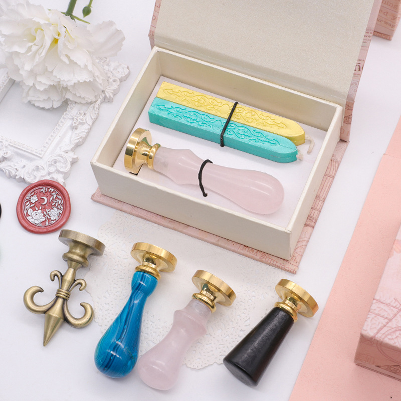 Boxless Envelope Sealing Kit with Wax Seals, Notebook Birthday Gift Box, Simple