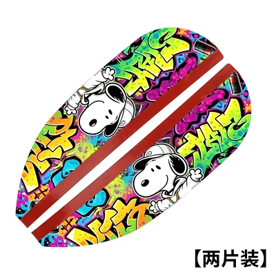 pattern rain cover, reflector, modified – Rearview mirror rainproof sticker - uv-graffiti-rain-visors-snoopy-set-of-two