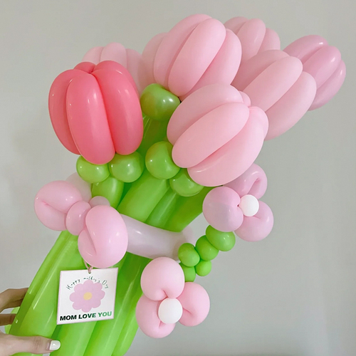 2024 new tulip long balloon bouquet ins color internet celebrity DIY Xiaohongshu tulip bouquet material