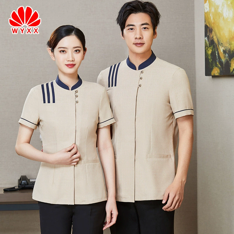 Одежда для уборки отеля Star с короткими рукавами, женские летние тонкие чистящие средства, уборка имущества больницы, костюм для тетей, рабочая одежда