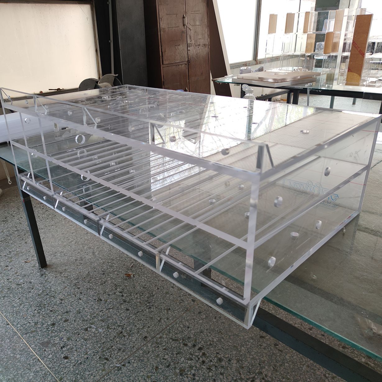 亚克力试验箱大型多孔有机玻璃实验设备异形亚克力装置实验箱