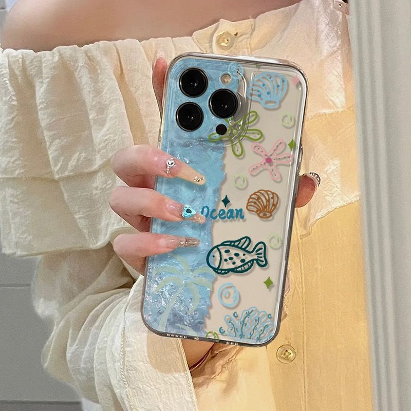 Protective Phone Case For Iphone Series Transparent Undersea Fish_voghion.com