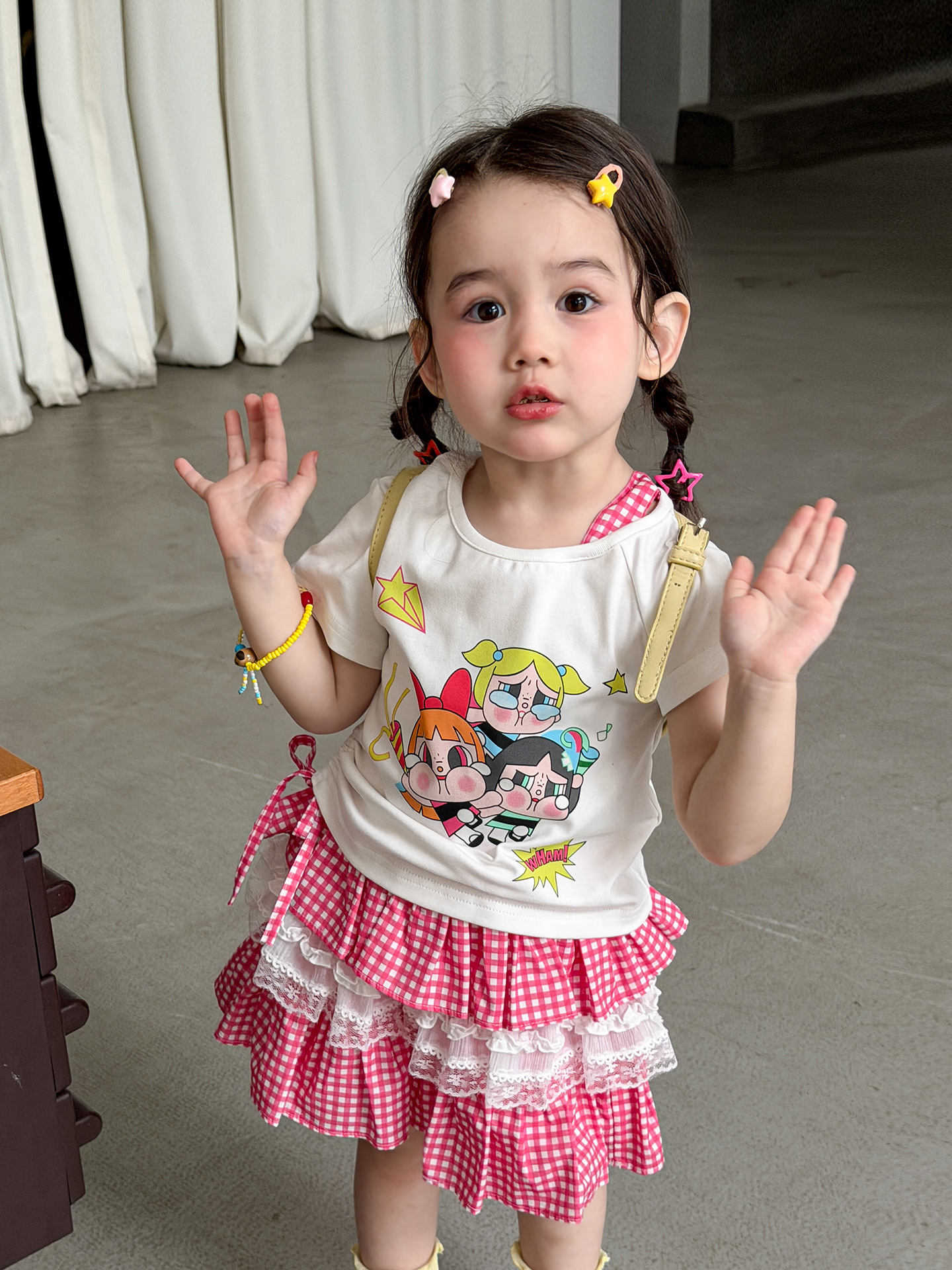 Caña de azúcar de pera ropa infantil niñas falda de mitad de verano delgada 2026 falda de pastel casual falda infantil falda corta de bebé de clase A
