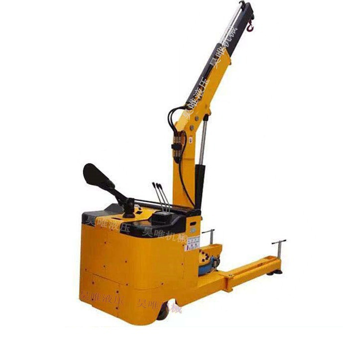 电动液压旋转吊车 手推电升自行吊车 仓库用配重式液压旋转小吊车