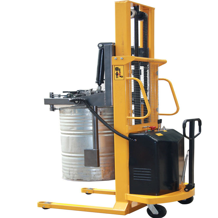 半自动油桶堆放车YL350 电动油桶堆高车油桶车