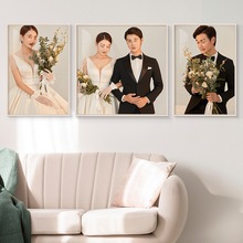 婚纱照相框放大挂墙组合结婚照洗照片客厅卧室床头影楼全家垒德株