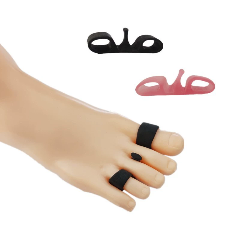 Два отверстия один пик силиконовый штифты большой палец вальгусный сепаратор ног toe separator