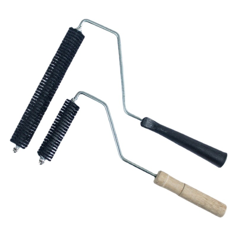 FRP cepillo de rodillo antiespumante herramienta de pasta de mano FRP rodillo de cepillo de cerdas negro especial