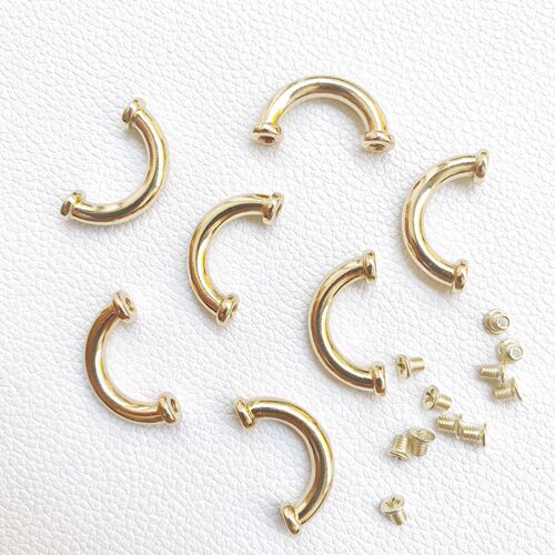 Factory direct sales metal handle arch bridge hardware accessories semicircular arch bridge u-shaped phone buckle diy handle metal buckle
