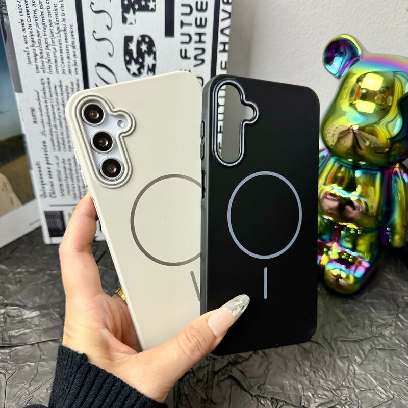 Soft color matching for Samsung A56 mobile phone case thin ring magnetic skin-absorbing A55 anti-drop anti-slip A36 protective case A05