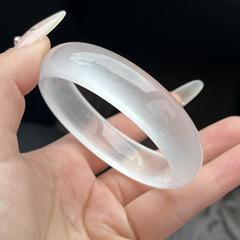 天然氷透白月光色石英岩平安玉腕輪ブレスレットメーカー卸売り