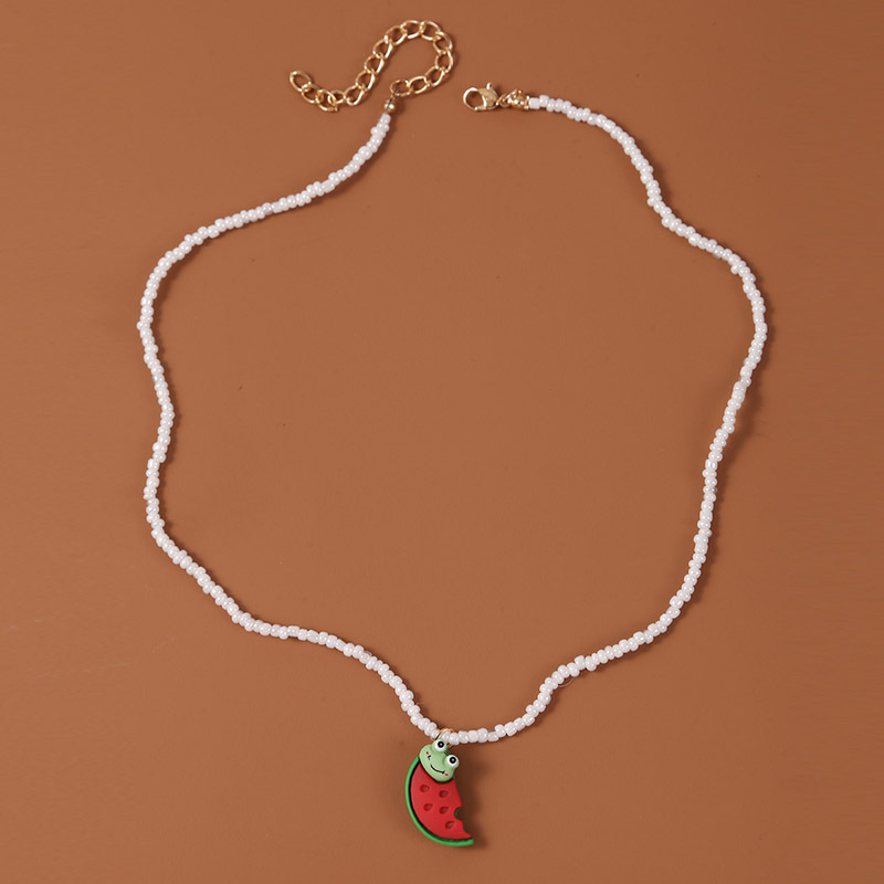 Bohemian Handmade Miyuki Bead Fruit Necklace display picture 3