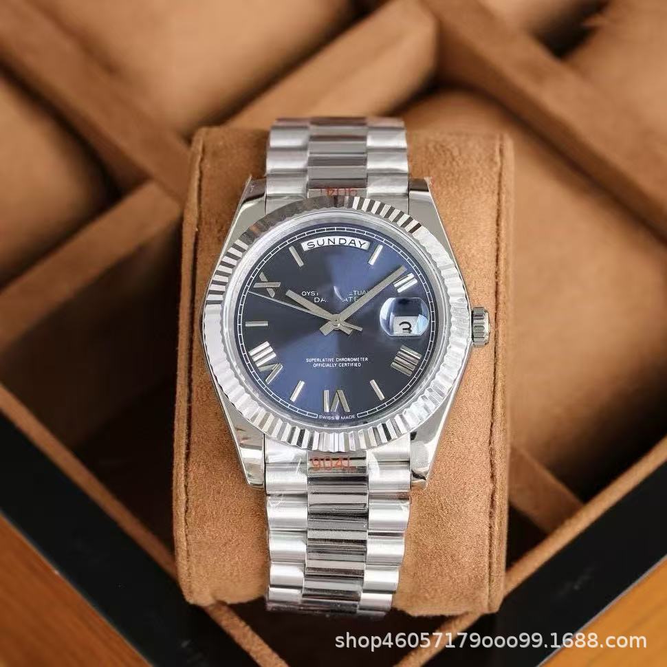 Comercio exterior explotador fábrica de mano de obra directa venta al por mayor rápido wishing europeas y estadounidenses hombres mano de obra doble reloj de correa de acero