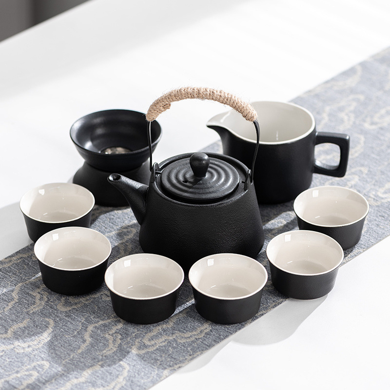 10개[흑자기] 한냄비 6컵 세트 - 손잡이형