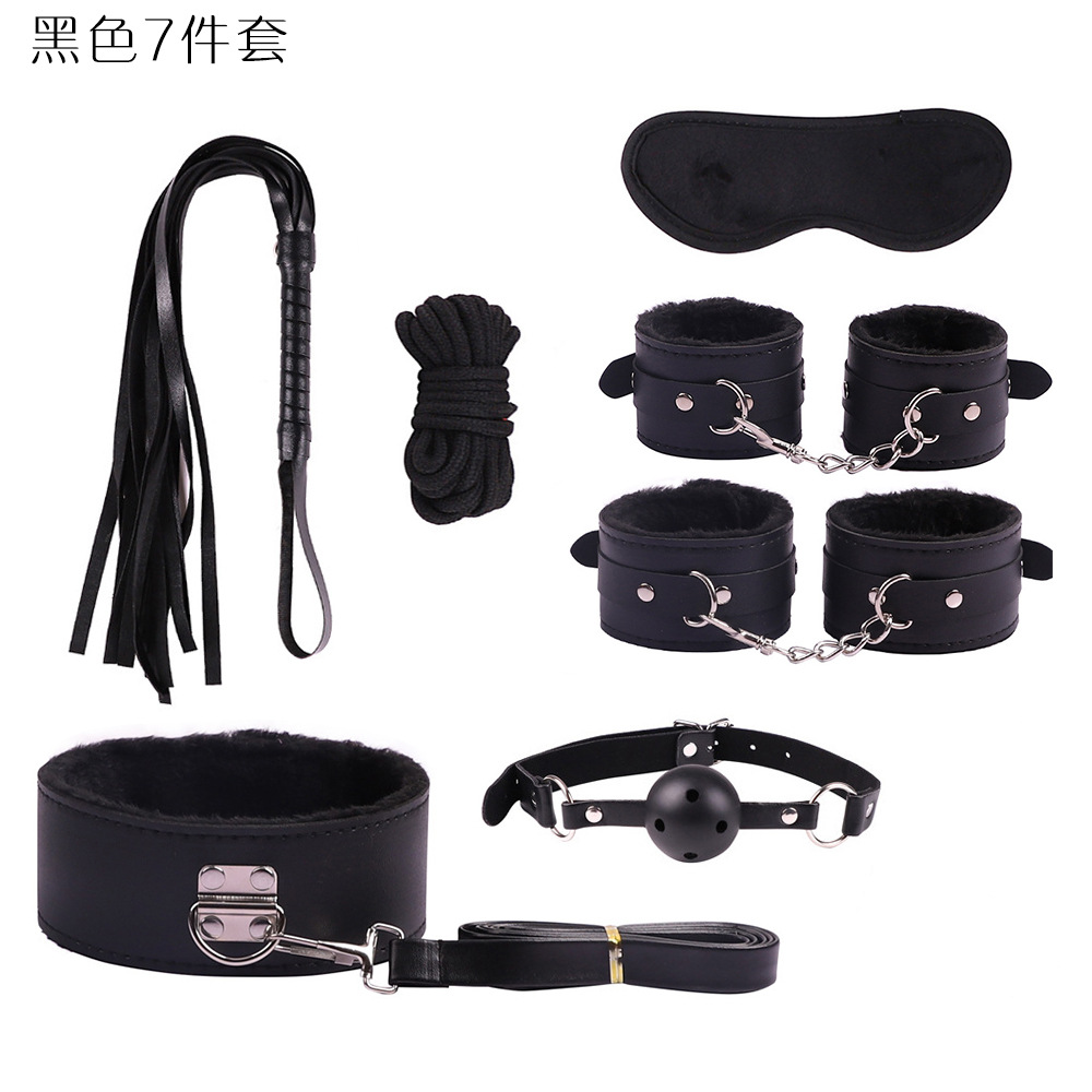 SM comercio exterior de 10 piezas de cuero sexy traje de peluche vinculante de 10 piezas juguetes alternativos productos sexuales