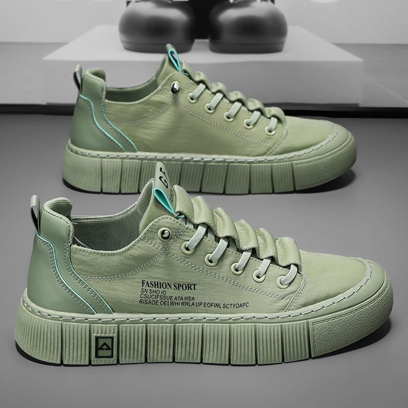 Men's Shoes Spring Versatile New Low-Top Cloth Shoes Casual Sports Sneakers Lightweight Trendy Ice Silk Cloth Casual Canvas Shoes