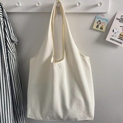 無模様キャンバスバッグキャンバスバッグdiy空白ベスト式大容量DIY手描きキャンバスバッグ落書き文芸