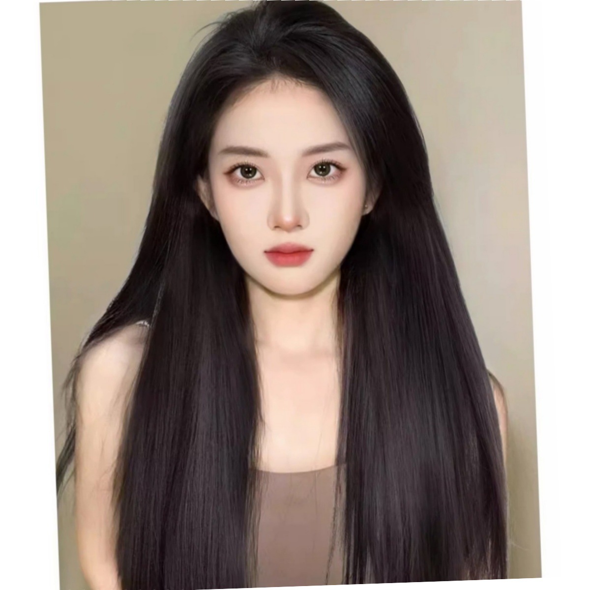 Peluca pieza cabello aumento volumen mullido de las mujeres pelo largo una pieza invisible sin costura extensión de cabello largo recto parche de pelo Peluca de simulación pieza