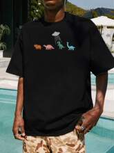 P 21328 Letter Print Men's Tee ��ĸӡ���ж���