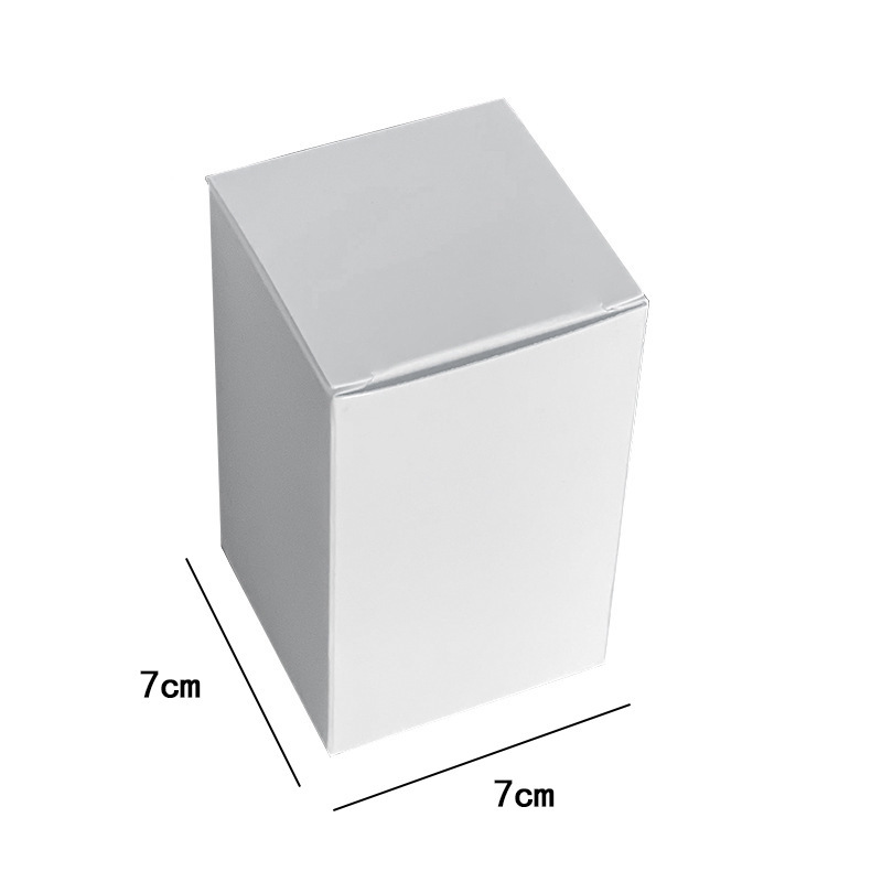 7x7 (length and width)-16cm (height)-white cardboard