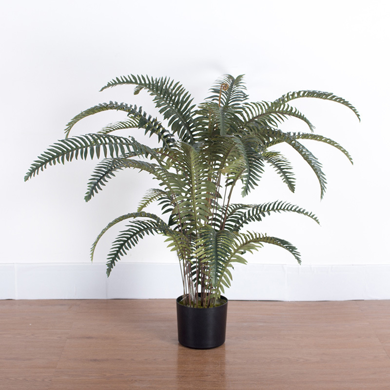 Planta de helecho artificial en maceta pequeña, pequeño bonsái artificial para decoración de paisajismo, árbol de hierba persa, planta de helecho.