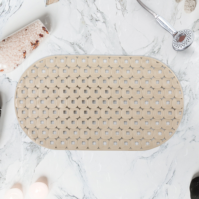 70*39cm oval baño antideslizante estera fuerte ventosa TPR baño estera antideslizante alfombra de baño alfombra de piso