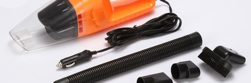 Car vacuum cleaner with powerful 120W power, wireless USB charging, suitable for both dry and wet use