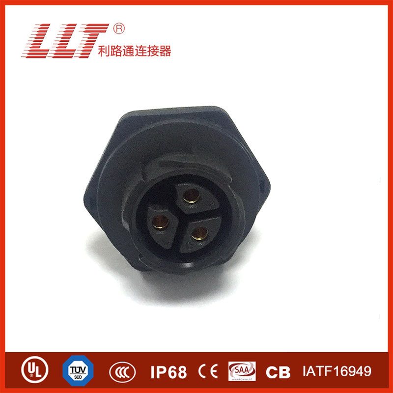 M19 push lock front panel layout electrical connector design