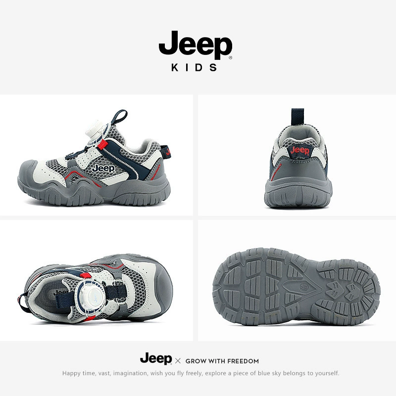 Летние дышащие спортивные сандалии Jeep для мальчиков, нескользящая детская обувь, мягкая подошва