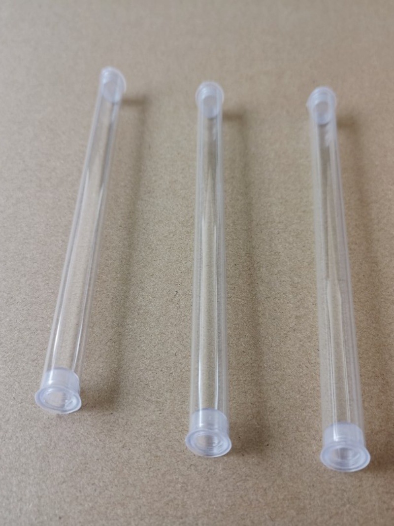 PC管塑料透明管线香管香筒透明硬管带堵头包装管外径11内径10mm